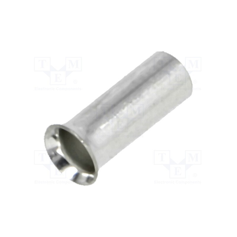 100 pcs : BM 01506 - Tip: bootlace ferrule, non-insulated, copper, 2.5mm2, 7mm, tinned