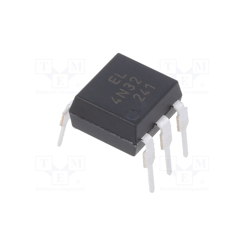 10 pcs : 4N32 - Optocoupler, THT, Ch: 1, OUT: transistor, Uinsul: 5kV, Uce: 55V, DIP6