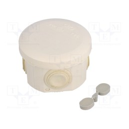 10 pcs : T 25 RW - Enclosure: junction box, Ø: 80mm, Z: 51mm, polypropylene PP, white
