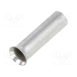 100 pcs : BM 01509 - Tip: bootlace ferrule, non-insulated, copper, 4mm2, 12mm, tinned