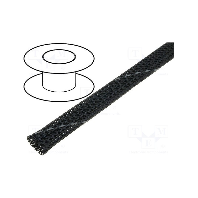 10 m : - Braid, polyester, Package: 100m, ØBraid : 7÷13,nom.8mm, dark grey