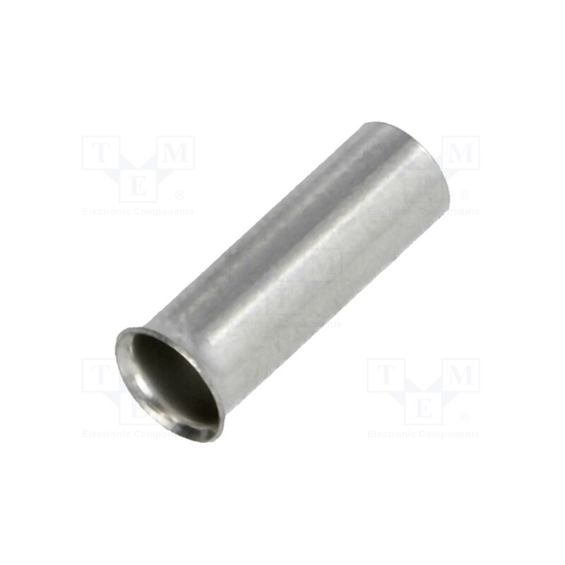 100 pcs : BM 01510 - Tip: bootlace ferrule, non-insulated, copper, 6mm2, 12mm, tinned