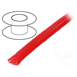 10 m : - Braid, polyester, Package: 100m, ØBraid : 7÷13,nom.8mm, red