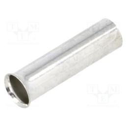 100 pcs : BM 01511 - Tip: bootlace ferrule, non-insulated, copper, 6mm2, 15mm, tinned