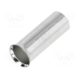 50 pcs : BM 01515 - Tip: bootlace ferrule, non-insulated, copper, 16mm2, 18mm, tinned