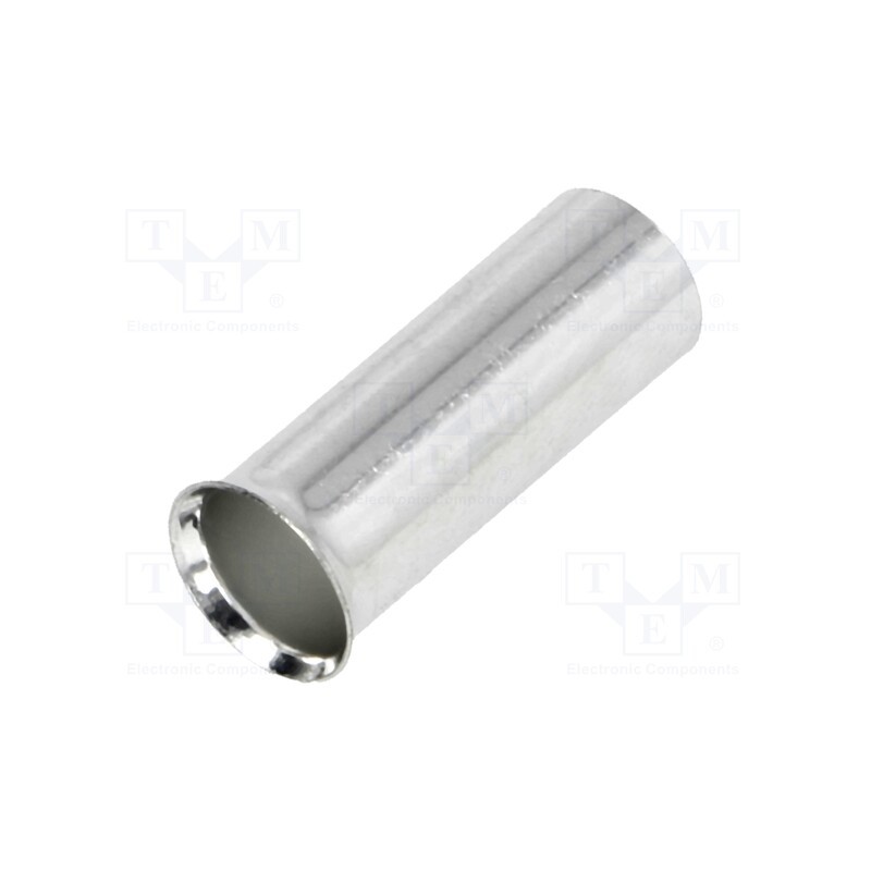 50 pcs : BM 01515 - Tip: bootlace ferrule, non-insulated, copper, 16mm2, 18mm, tinned