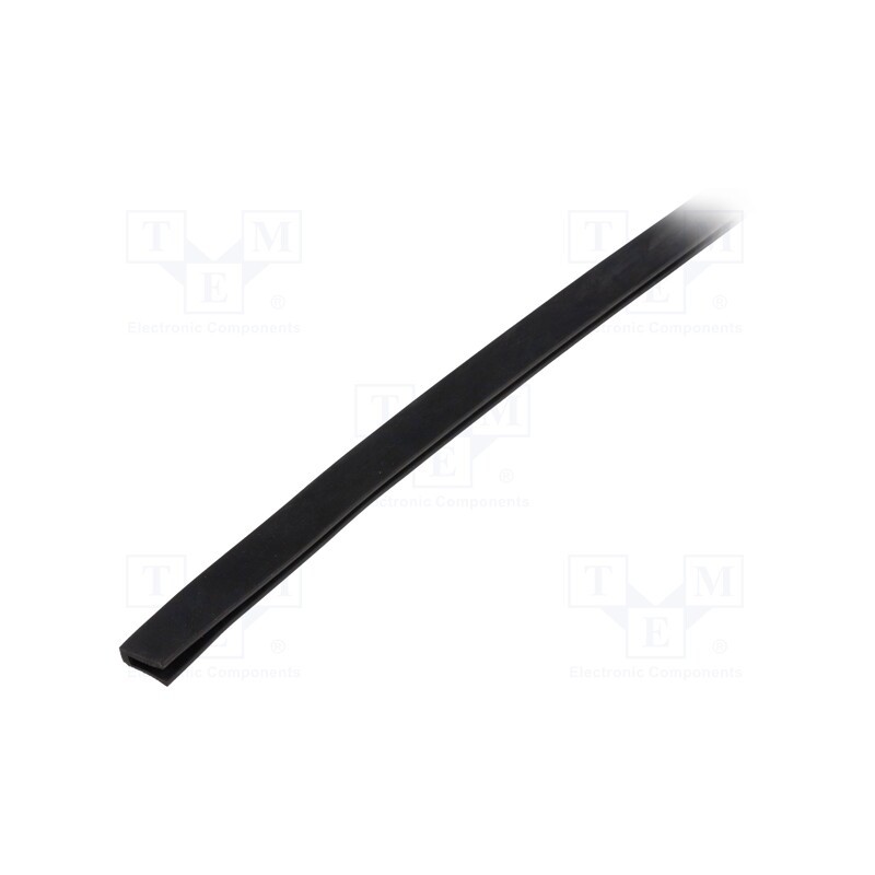 10 m : UT-5.1 - Hole and edge shield, EPDM, L: 10m, black, H: 10mm, W: 6mm