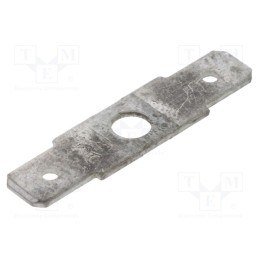 50 pcs : BM 02011 - Terminal: flat, 6.3mm, 0.8mm, 2 x male, M4, non-insulated,double