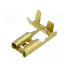 50 pcs : BM 02295 - Terminal: flat, 6.3mm, 0.8mm, female, 1.5÷2.5mm2, crimped, brass