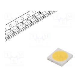 10 pcs : L130-40800CHV00001 - Power LED, white, 116°, 17mA, 107÷117lm, 3x3x5.2mm, CRImin: 80, 3030