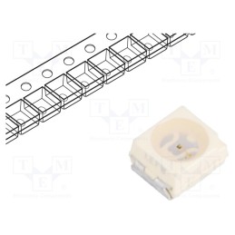10 pcs : VLMO30K1M2-GS08 - LED, SMD, 3528,PLCC2, orange, 7.1÷28mcd, 3.5x2.8x1.75mm, 60°, 2mA