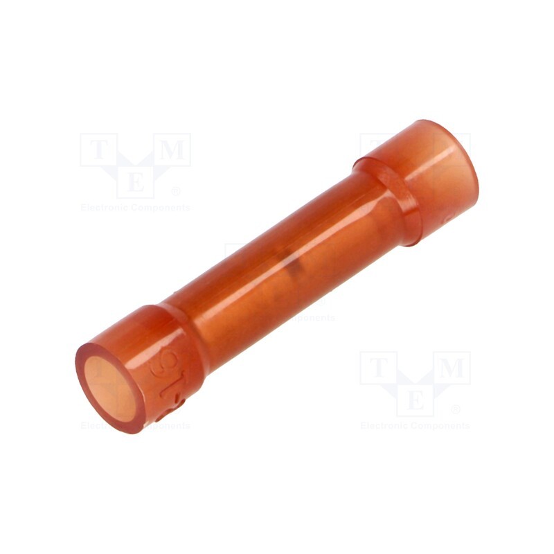 50 pcs : BM 80160 - Tip: butt splice, insulated, copper, 0.25÷1.5mm2, tinned, crimped