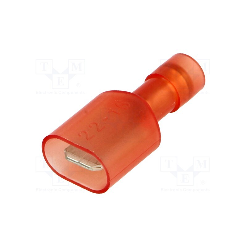 50 pcs : BM 80180 - Terminal: flat, 6.3mm, 0.8mm, male, 0.25÷1.5mm2, crimped, for cable