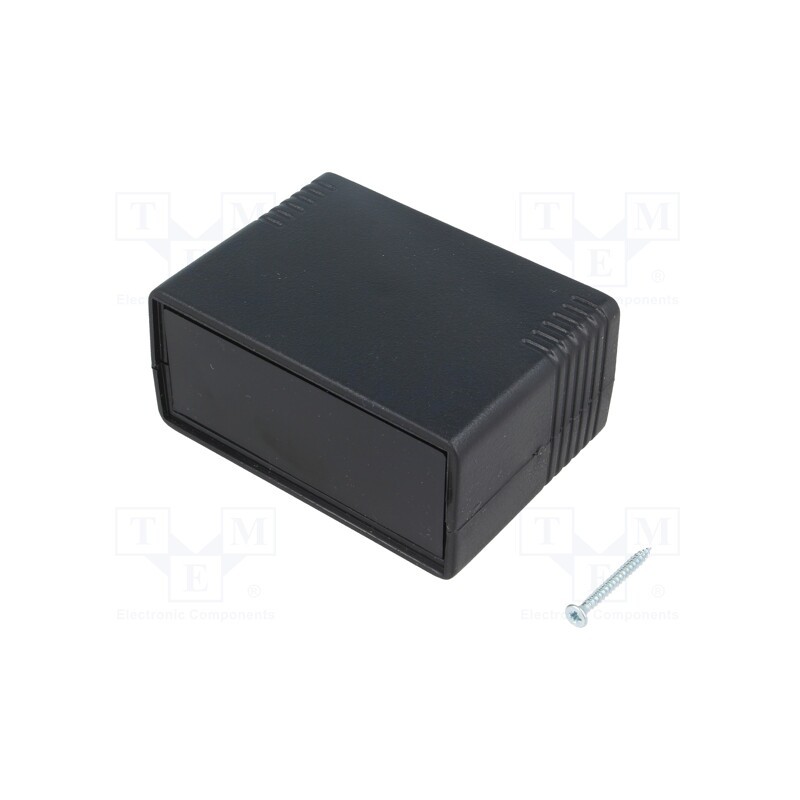 10 pcs : KM-42BN/BK - Enclosure: with panel, X: 88mm, Y: 64mm, Z: 43mm, ABS, black