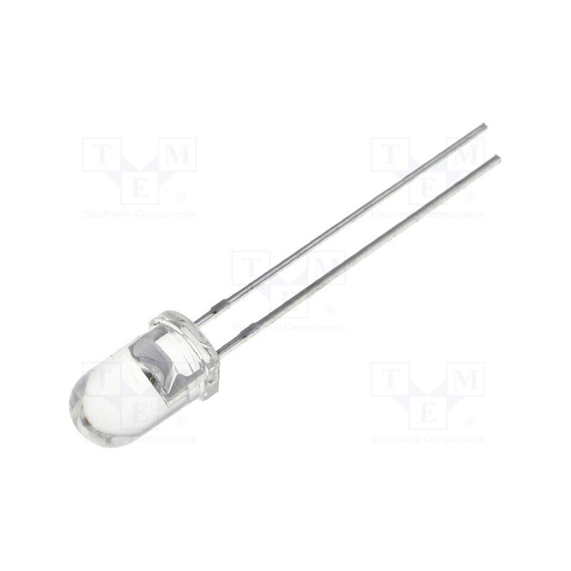 10 pcs : TSHA6203 - IR transmitter, 5mm, 870nm, transparent, 210mW, 24°, THT