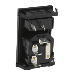 1 pcs - Bulgin C14 Snap-In IEC Connector Male, 10A, 250 V, Fuse Size 5 x 20mm