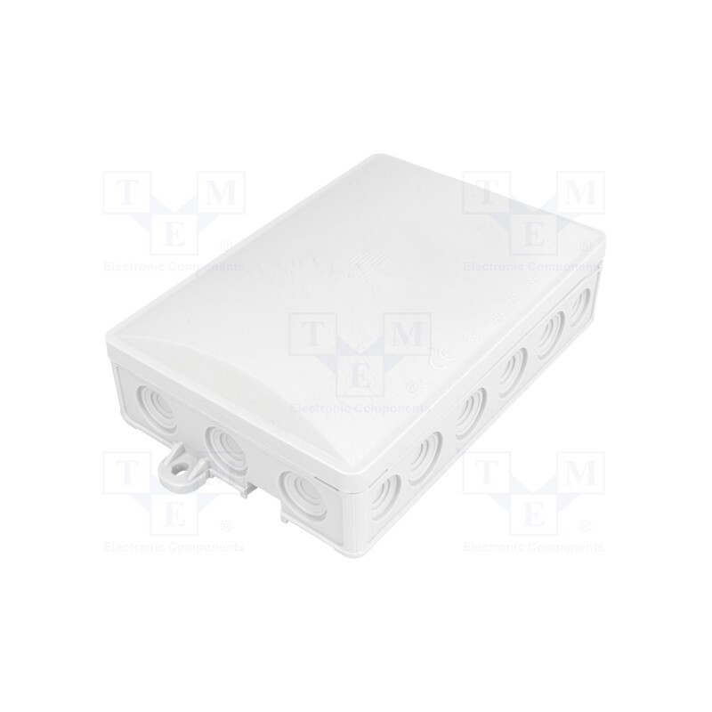 10 pcs : A.0065 - Enclosure: junction box, X: 95mm, Y: 157mm, Z: 40mm, wall mount, IP54