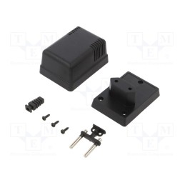 10 pcs : KM-47N/BK - Enclosure: for power supplies, X: 52mm, Y: 70mm, Z: 47mm, ABS, black