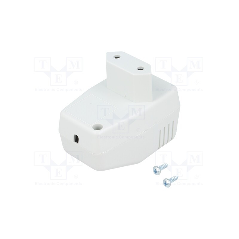 10 pcs : KM-46N/GY - Enclosure: for power supplies, X: 40mm, Y: 66mm, Z: 40mm, ABS, grey