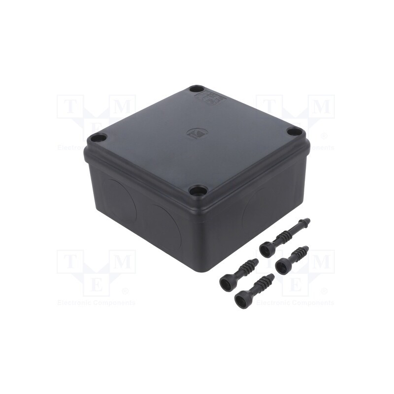 10 pcs : S-BOX 116C - Enclosure: multipurpose, X: 100mm, Y: 100mm, Z: 50mm, black, IP65