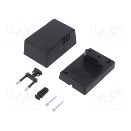10 pcs : Z10A ABS - Enclosure: for power supplies, X: 54mm, Y: 81mm, Z: 46mm, ABS, black