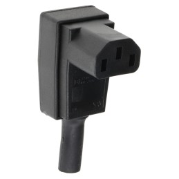 1 pcs - Bulgin C13 Right Angle Cable Mount IEC Connector Socket, 10A, 250 V