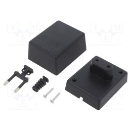 10 pcs : Z10 ABS - Enclosure: for power supplies, X: 58mm, Y: 73mm, Z: 52mm, ABS, black