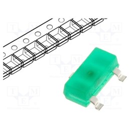 20 pcs : KM-23LSGD-F - LED, SMD, SOT23, green, 0.4mcd, 3x1.3x1.05mm, 140°, 2.2÷2.5V, 2mA