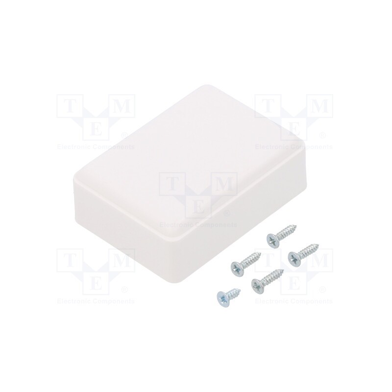 10 pcs : PP085DW-S - Enclosure: multipurpose, X: 37mm, Y: 51mm, Z: 21mm, ABS, white