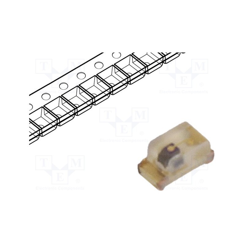 20 pcs : KPHHS-1005SECK - LED, SMD, 0402, orange, 120÷220mcd, 1x0.5x0.5mm, 120°, 2.1÷2.5V