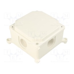 10 pcs : PK-2/R WHITE - Enclosure: junction box, X: 103mm, Y: 103mm, Z: 60mm, wall mount
