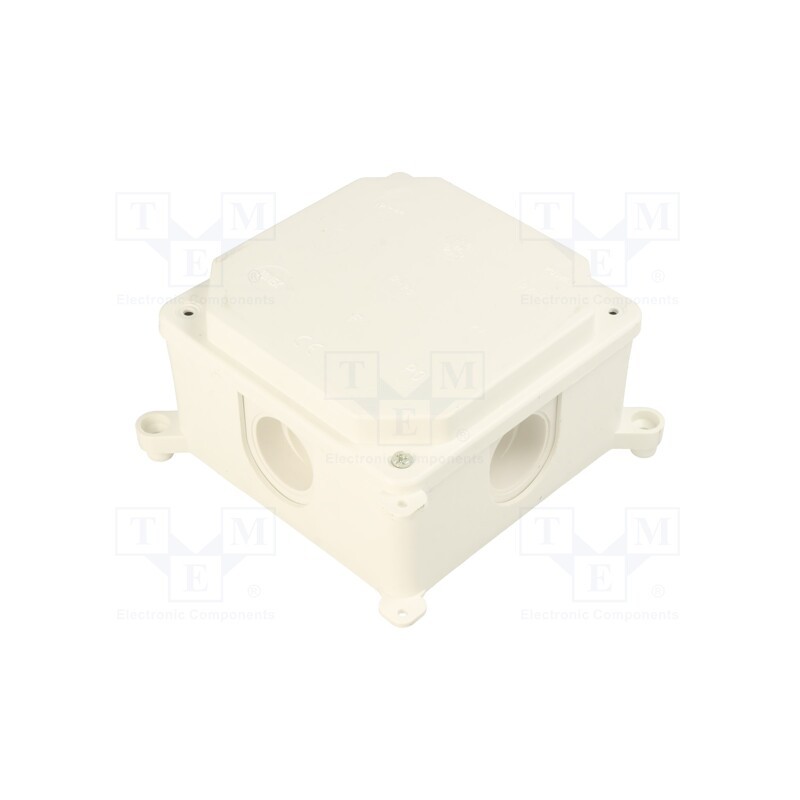 10 pcs : PK-2/R WHITE - Enclosure: junction box, X: 103mm, Y: 103mm, Z: 60mm, wall mount