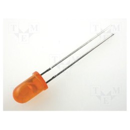 20 pcs : L-53ED - LED, 5mm, orange, 8÷30mcd, 60°, Front: convex, 2÷2.5V, No.of term: 2