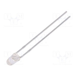 20 pcs : L-7104CGCK - LED, 3mm, green, 150÷330mcd, 30°, Front: convex, 2.1÷2.5V