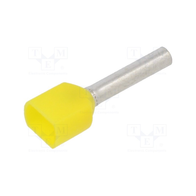 100 pcs : BM005551 - Tip: bootlace ferrule, insulated,double, copper, 1mm2, 12mm, 18AWG