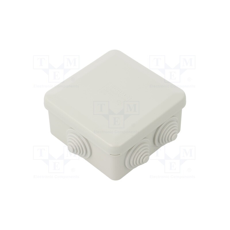 10 pcs : 680.003 - Enclosure: junction box, X: 89mm, Y: 89mm, Z: 46mm, wall mount, IP55
