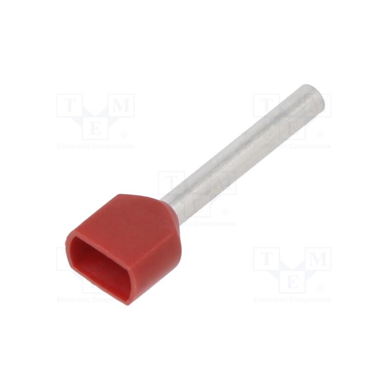 100 pcs : BM005571 - Tip: bootlace ferrule, insulated,double, copper, 1.5mm2, 18mm