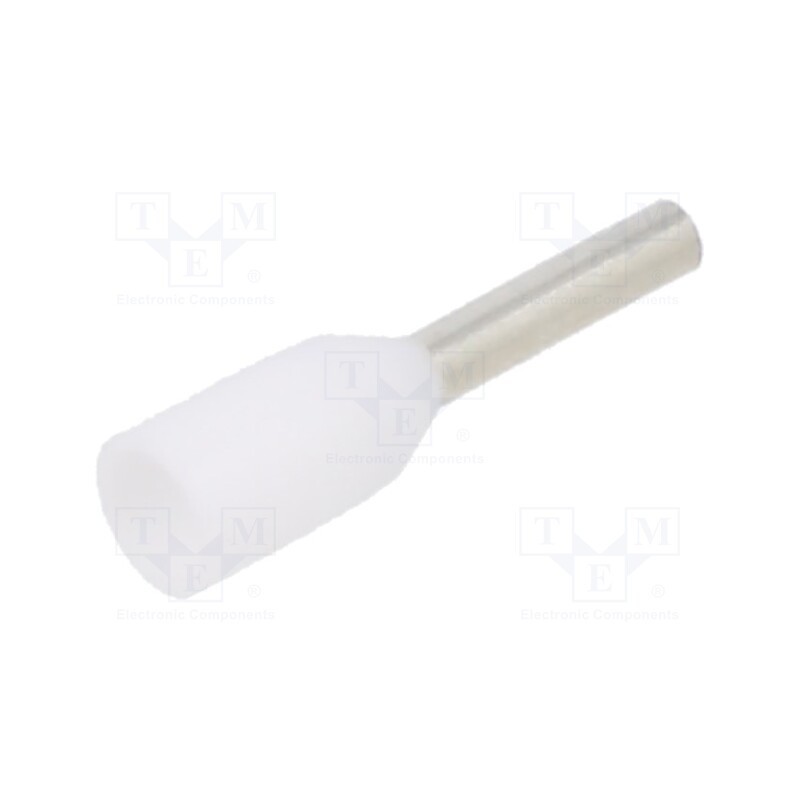 100 pcs : BM006011 - Tip: bootlace ferrule, insulated, copper, 0.5mm2, 6mm, tinned