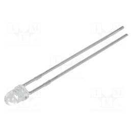 20 pcs : L-934GC - LED, 3mm, green, 20÷80mcd, 50°, Front: convex, 2.2÷2.5V