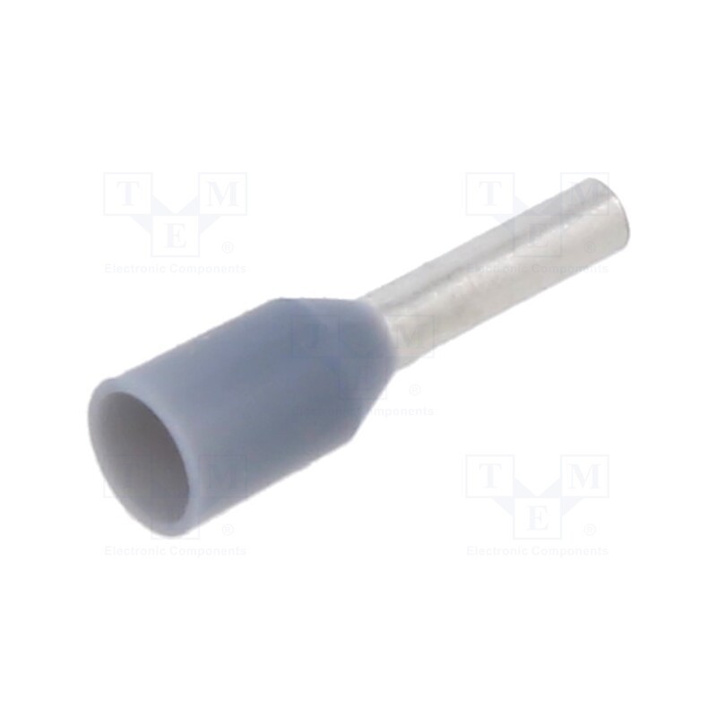 100 pcs : BM006021 - Tip: bootlace ferrule, insulated, copper, 0.75mm2, 6mm, tinned