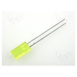 20 pcs : L-383YDT - LED, rectangular, 5x2.5mm, yellow, 1.3÷8mcd, 110°, Front: flat, 20mA