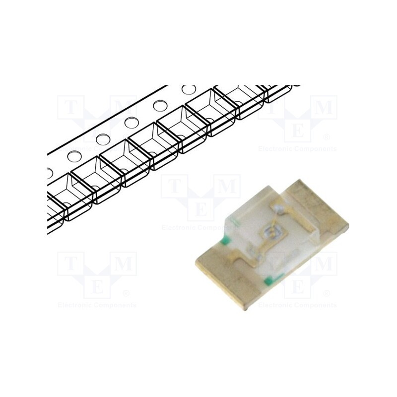 20 pcs : KPTR-3216QBC-D - LED, SMD, 1206, blue, 100mcd, 3.2x1.6x1.05mm, 120°, 3.3÷4V, 20mA