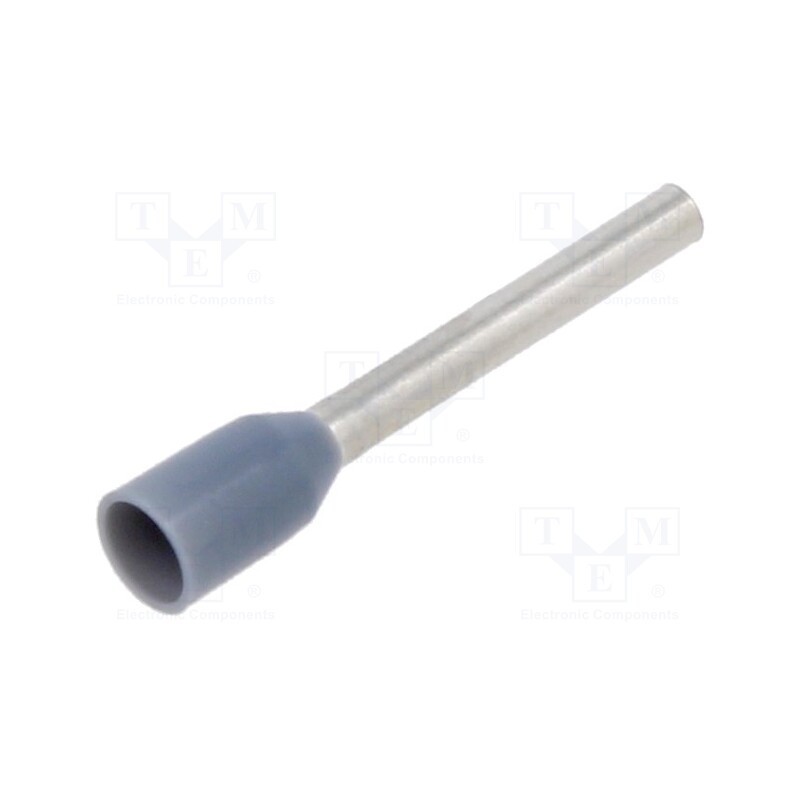 100 pcs : BM006023 - Tip: bootlace ferrule, insulated, copper, 0.75mm2, 12mm, tinned