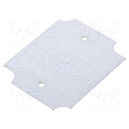10 pcs : ZMB54 - Mounting plate, steel, W: 64mm, L: 80mm, Thk: 1.5mm, Plating: zinc