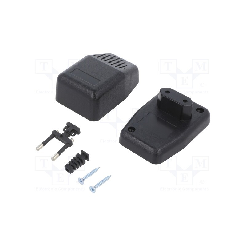 10 pcs : Z42 ABS - Enclosure: for power supplies, X: 56mm, Y: 83mm, Z: 46mm, ABS, black