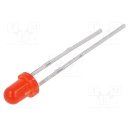 20 pcs : 204-10SURD/S530-A3 - LED, 3mm, red, 40÷80mcd, 45°, Front: convex, 1.7÷2.4V, No.of term: 2