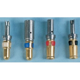 1 pcs - Amphenol FCI, DW Series, Male Solder D-Sub Connector Power Contact, Gold over Nickel Power, 14 AWG