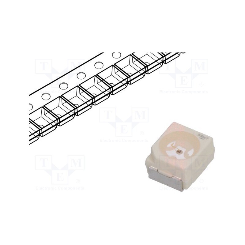 50 pcs : LY T67K-J2L1-26 - LED, SMD, 3528,PLCC2, yellow, 20÷30mlm, 5.6÷14mcd, 3.4x3x2.1mm