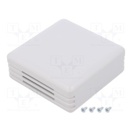10 pcs : PP042G-S - Enclosure: multipurpose, X: 71mm, Y: 71mm, Z: 27mm, ABS, grey