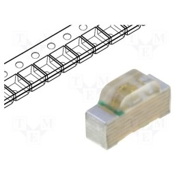 20 pcs : KPJA-2107SYCK - LED, SMD, 0802, yellow, 50÷150mcd, 2.1x1.3x0.7mm, 120°, 2÷2.5V, 20mA